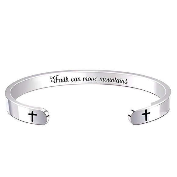 NWT “FAITH CAN MOVE MOUNTAINS” Bracelet - Picture 1 of 1